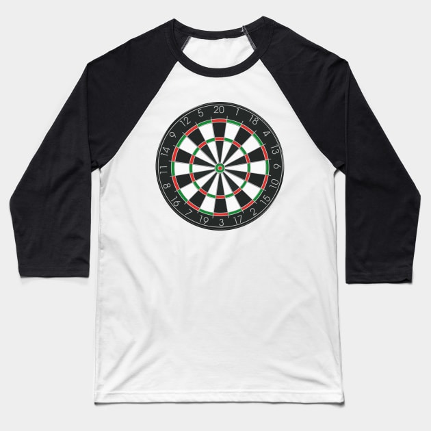 Large Dartboard Baseball T-Shirt by TinaGraphics